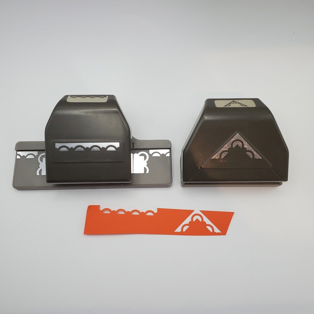 Stampin' Up! Scallop Trim Border + Scallop Trim Corner Punches LOT OF 2